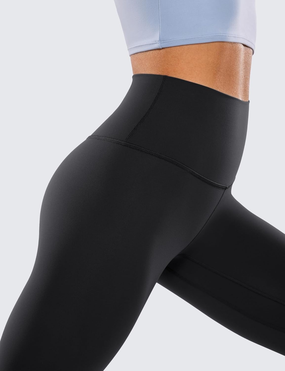image:imageCRZ YOGA Brushed Naked Feeling Workout Leggings 25 High Waisted Gym Compression Tummy Control Womens Yoga PantsBlack