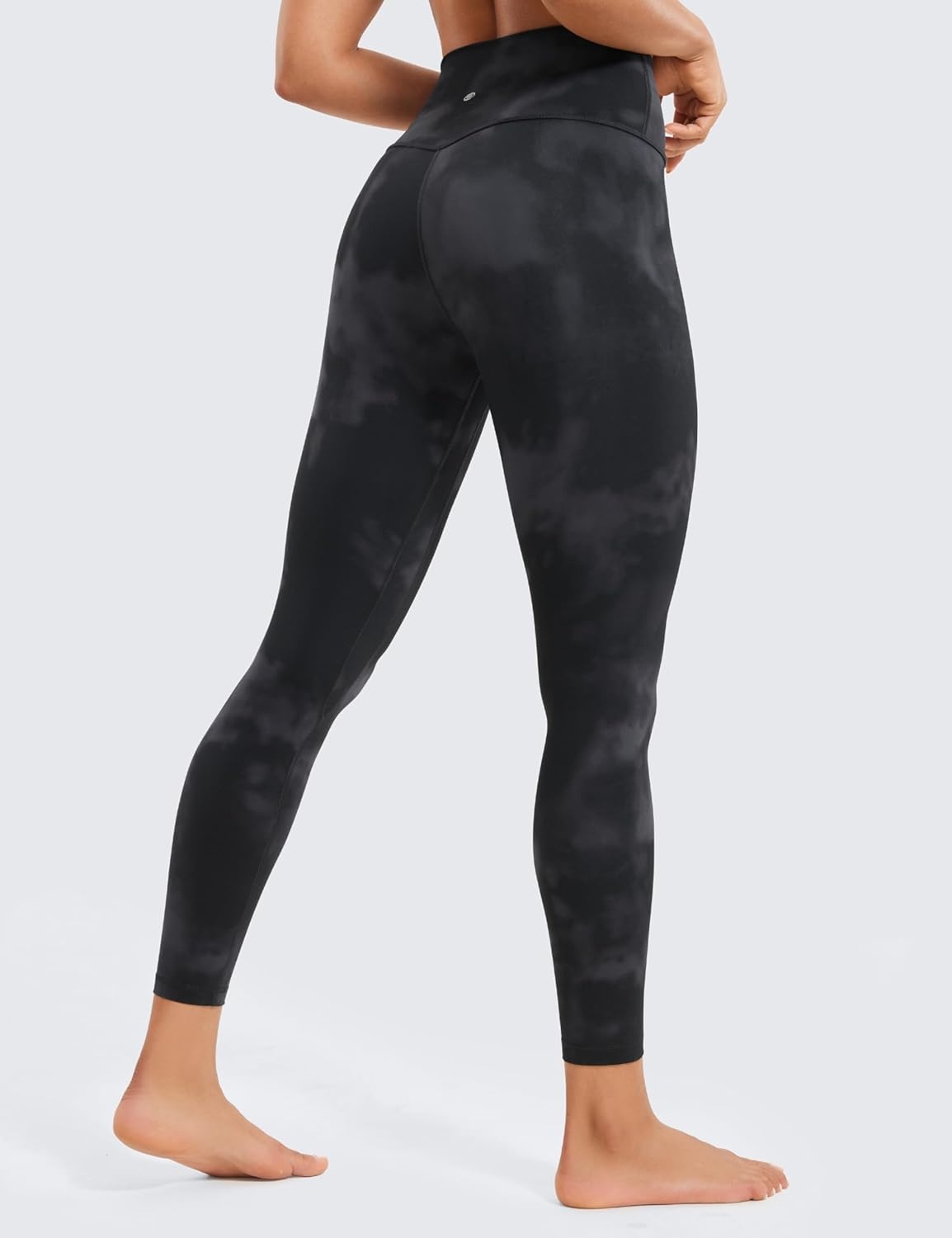 image:imageCRZ YOGA Brushed Naked Feeling Workout Leggings 25 High Waisted Gym Compression Tummy Control Womens Yoga PantsBlack Tie Dye Flowers