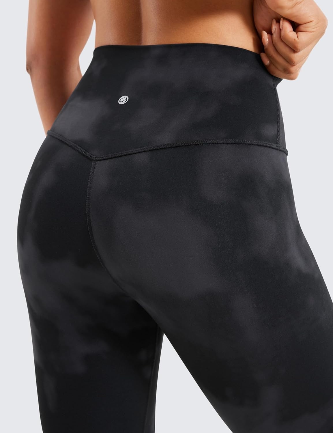 image:imageCRZ YOGA Brushed Naked Feeling Workout Leggings 25 High Waisted Gym Compression Tummy Control Womens Yoga PantsBlack Tie Dye Flowers