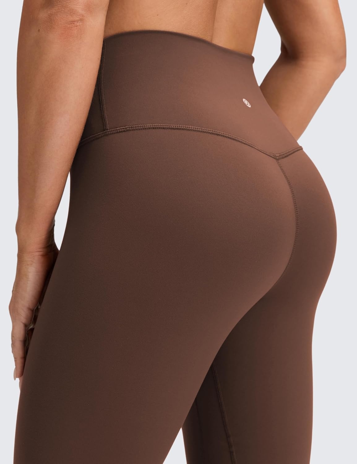 image:imageCRZ YOGA Brushed Naked Feeling Workout Leggings 25 High Waisted Gym Compression Tummy Control Womens Yoga PantsCoffee Brown