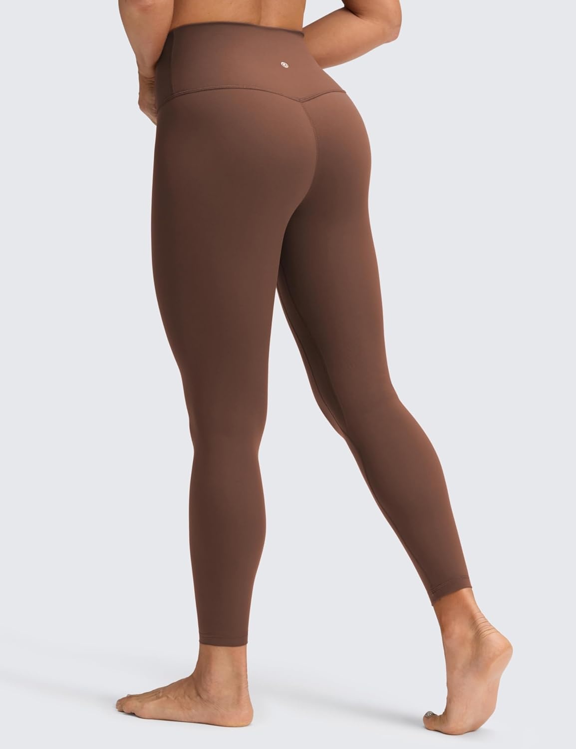 image:imageCRZ YOGA Brushed Naked Feeling Workout Leggings 25 High Waisted Gym Compression Tummy Control Womens Yoga PantsCoffee Brown