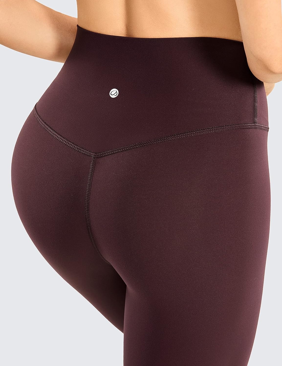 image:imageCRZ YOGA Brushed Naked Feeling Workout Leggings 25 High Waisted Gym Compression Tummy Control Womens Yoga PantsDark Russet