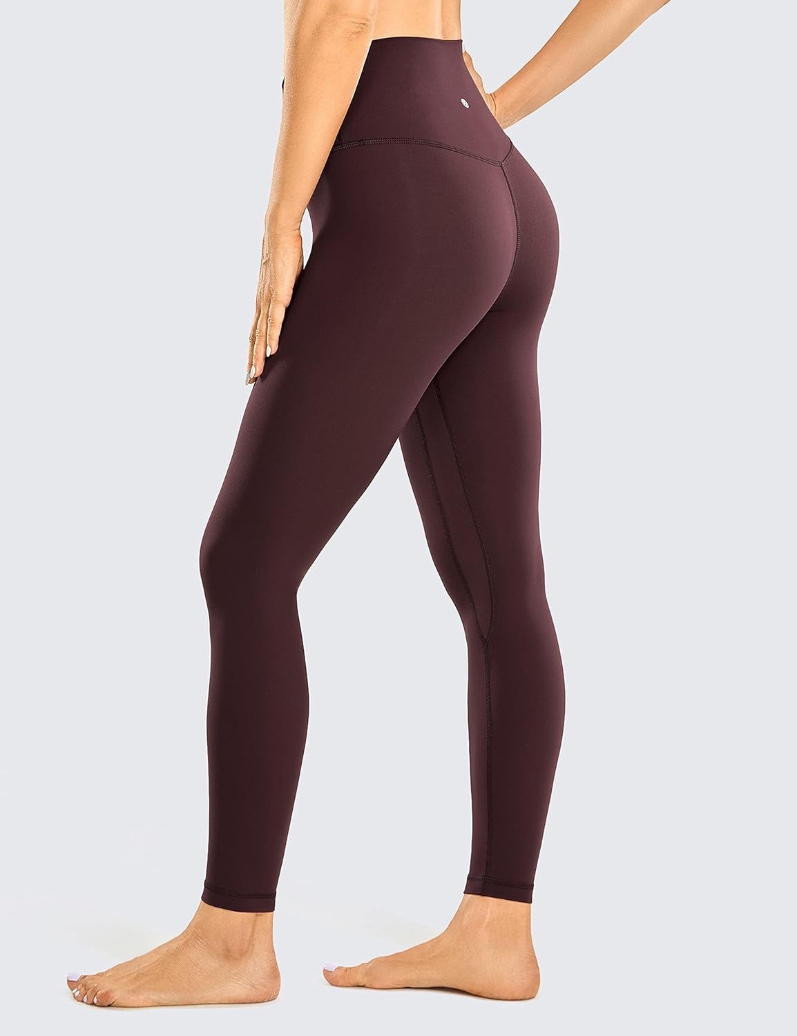 image:imageCRZ YOGA Brushed Naked Feeling Workout Leggings 25 High Waisted Gym Compression Tummy Control Womens Yoga PantsDark Russet