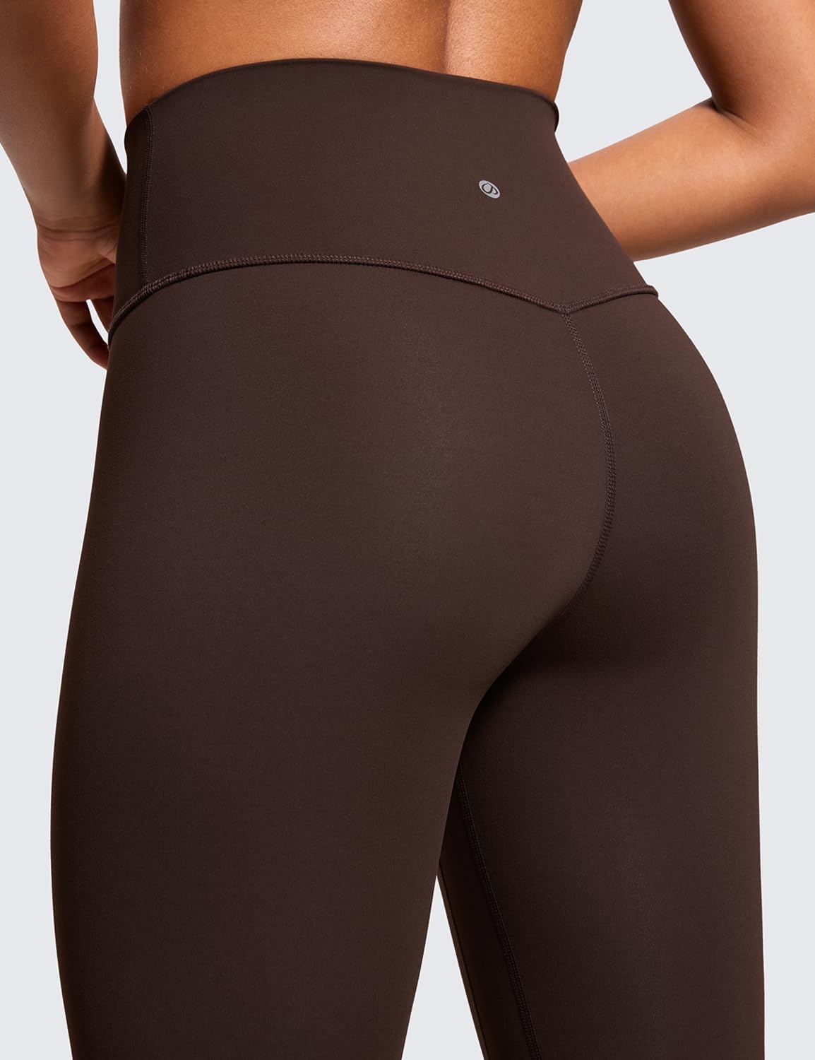 image:imageCRZ YOGA Brushed Naked Feeling Workout Leggings 25 High Waisted Gym Compression Tummy Control Womens Yoga PantsHot Fudge Brown