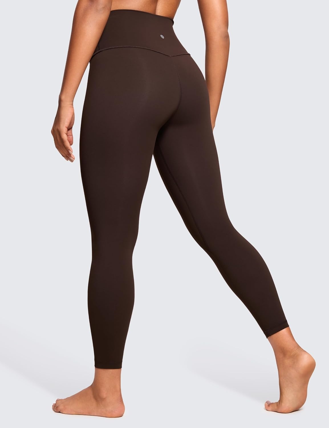 image:imageCRZ YOGA Brushed Naked Feeling Workout Leggings 25 High Waisted Gym Compression Tummy Control Womens Yoga PantsHot Fudge Brown