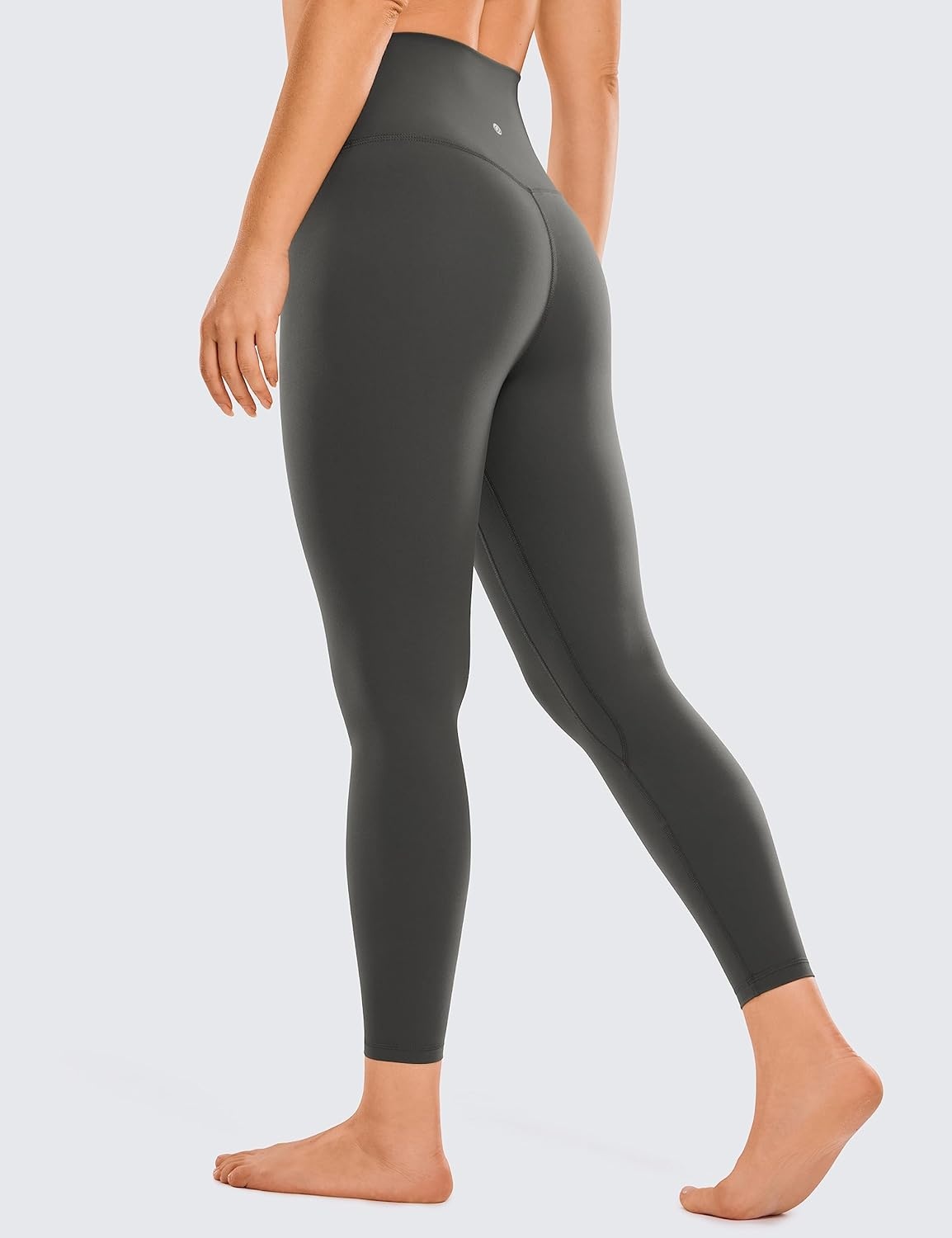 image:imageCRZ YOGA Brushed Naked Feeling Workout Leggings 25 High Waisted Gym Compression Tummy Control Womens Yoga PantsInk Gray