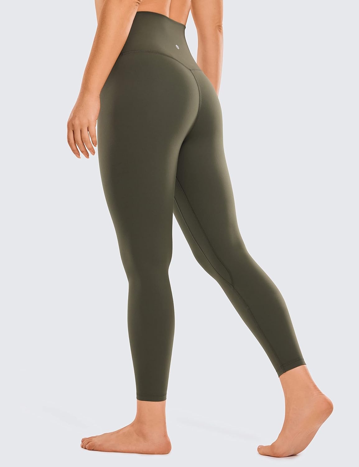 image:imageCRZ YOGA Brushed Naked Feeling Workout Leggings 25 High Waisted Gym Compression Tummy Control Womens Yoga PantsOlive Green