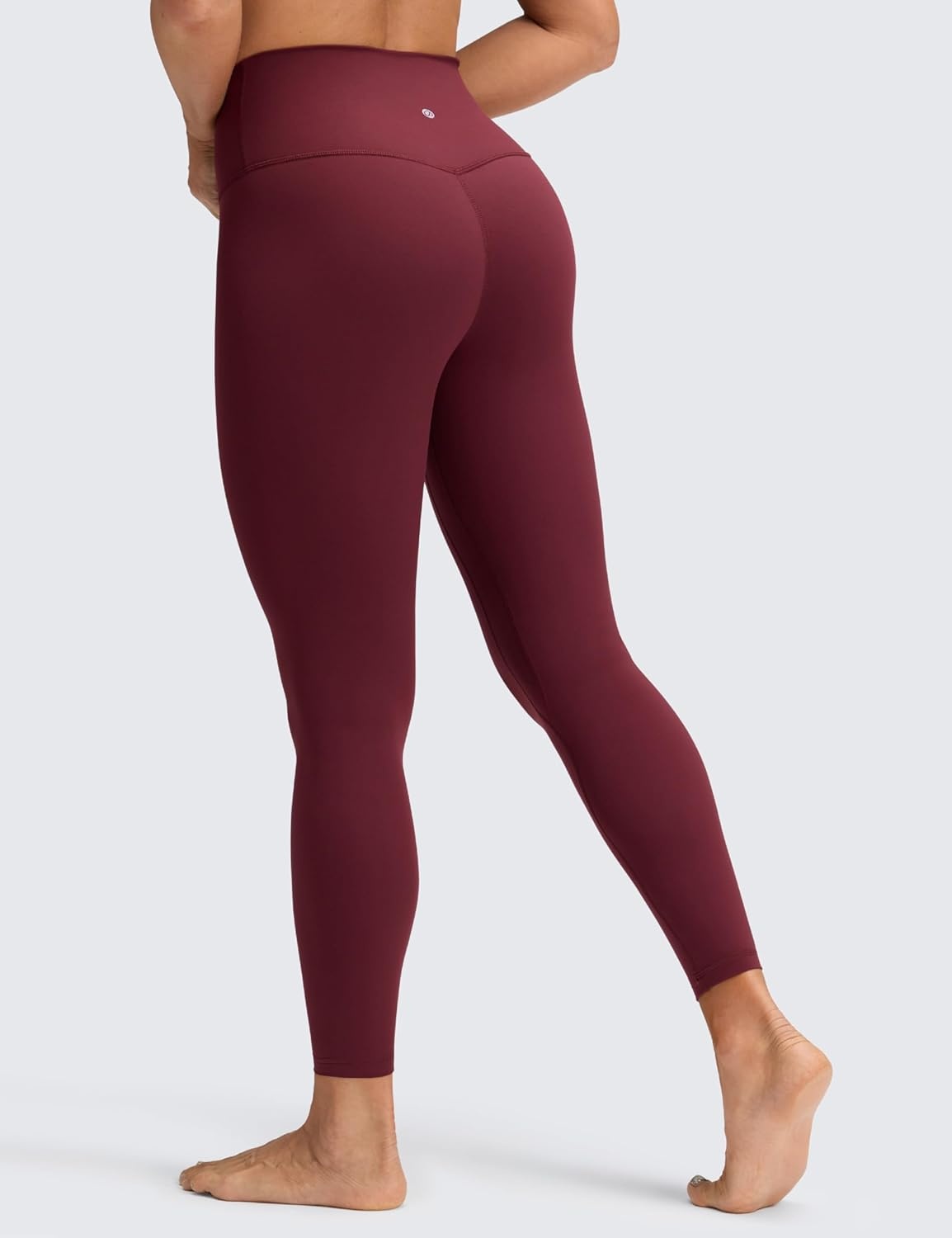image:imageCRZ YOGA Brushed Naked Feeling Workout Leggings 25 High Waisted Gym Compression Tummy Control Womens Yoga PantsRed Merlot