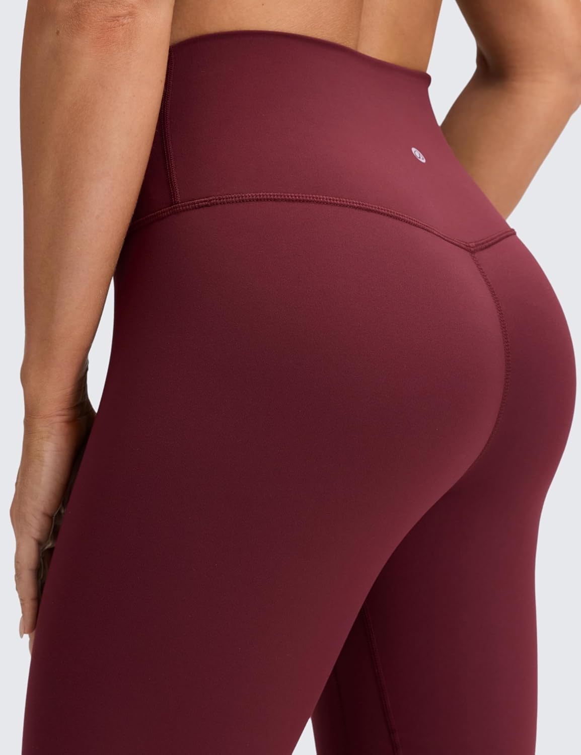image:imageCRZ YOGA Brushed Naked Feeling Workout Leggings 25 High Waisted Gym Compression Tummy Control Womens Yoga PantsRed Merlot