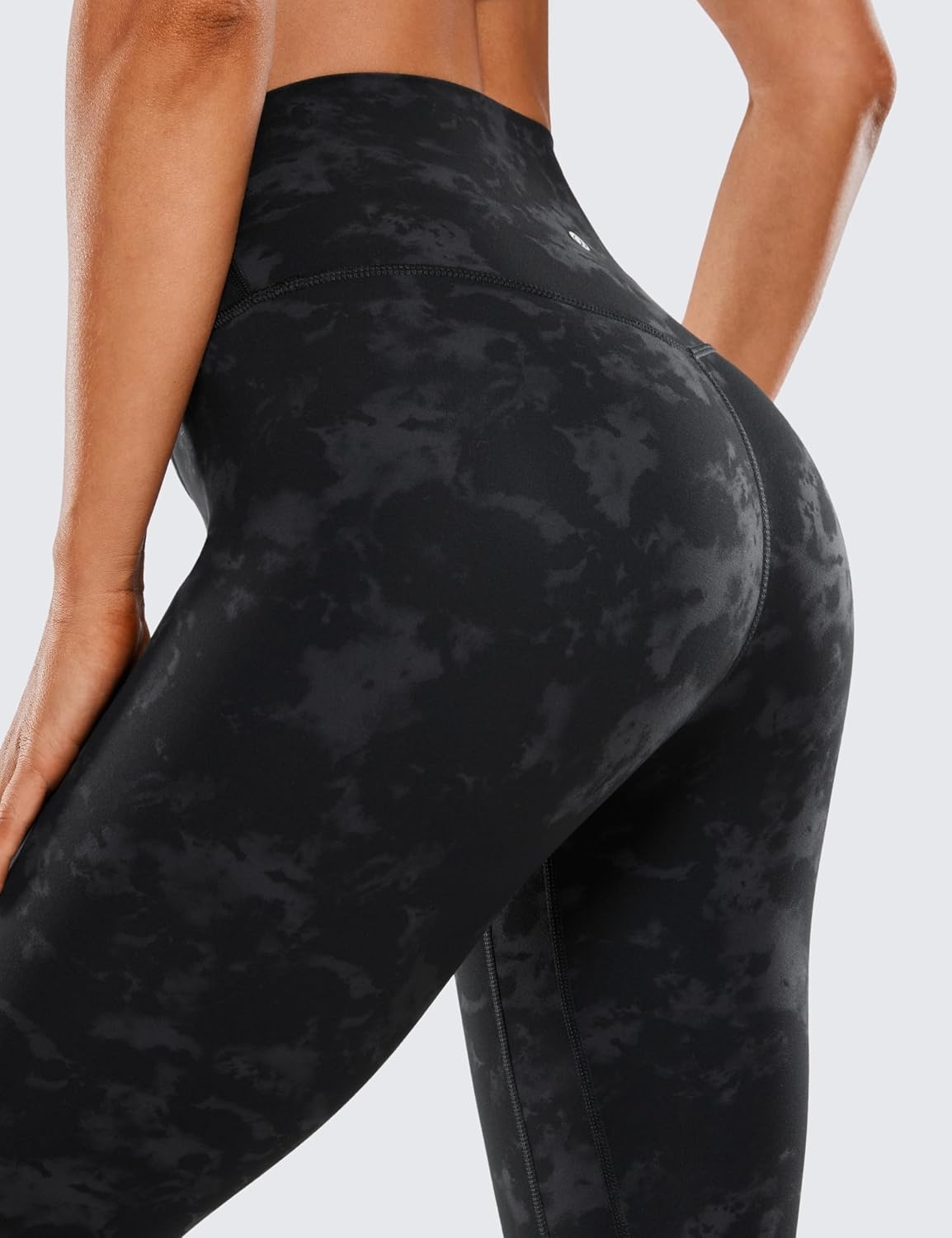 image:imageCRZ YOGA Brushed Naked Feeling Workout Leggings 25 High Waisted Gym Compression Tummy Control Womens Yoga PantsTie Dye Smoke Ink