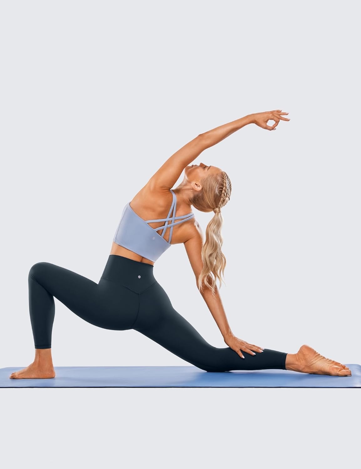 image:imageCRZ YOGA Brushed Naked Feeling Workout Leggings 25 High Waisted Gym Compression Tummy Control Womens Yoga PantsTrue Navy