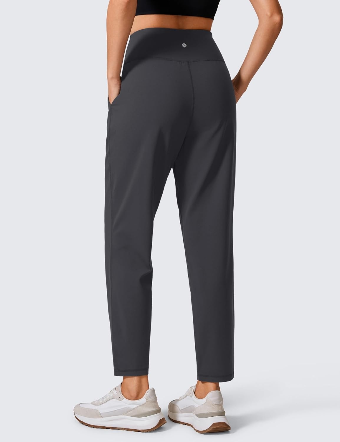 image:imageCRZ YOGA Butterlift Ankle Yoga Pants for Women 27 78 Tapered Front Pleated for Lounge Travel with PocketsMysterious Grey
