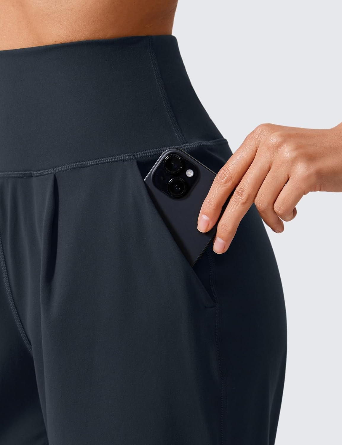 image:imageCRZ YOGA Butterlift Ankle Yoga Pants for Women 27 78 Tapered Front Pleated for Lounge Travel with PocketsTrue Navy