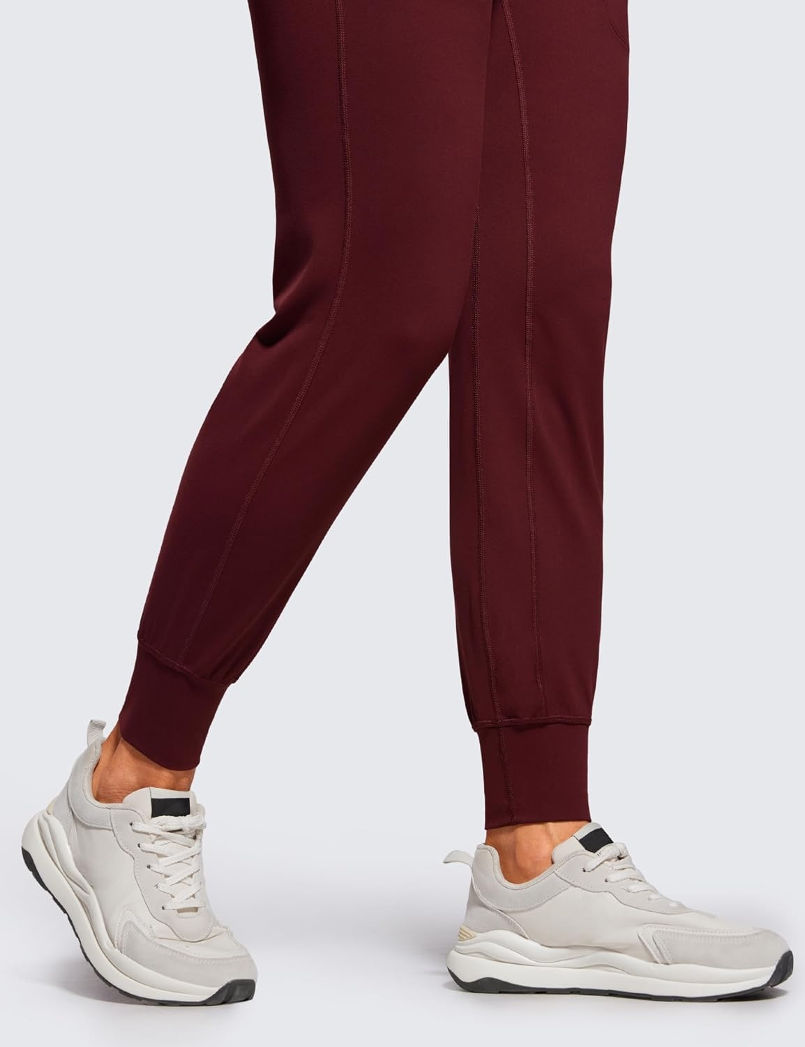 image:imageCRZ YOGA Butterluxe Maternity Joggers Pockets 27 Workout Active Yoga Pregnancy Womens Pants Over The Belly SoftRed Merlot