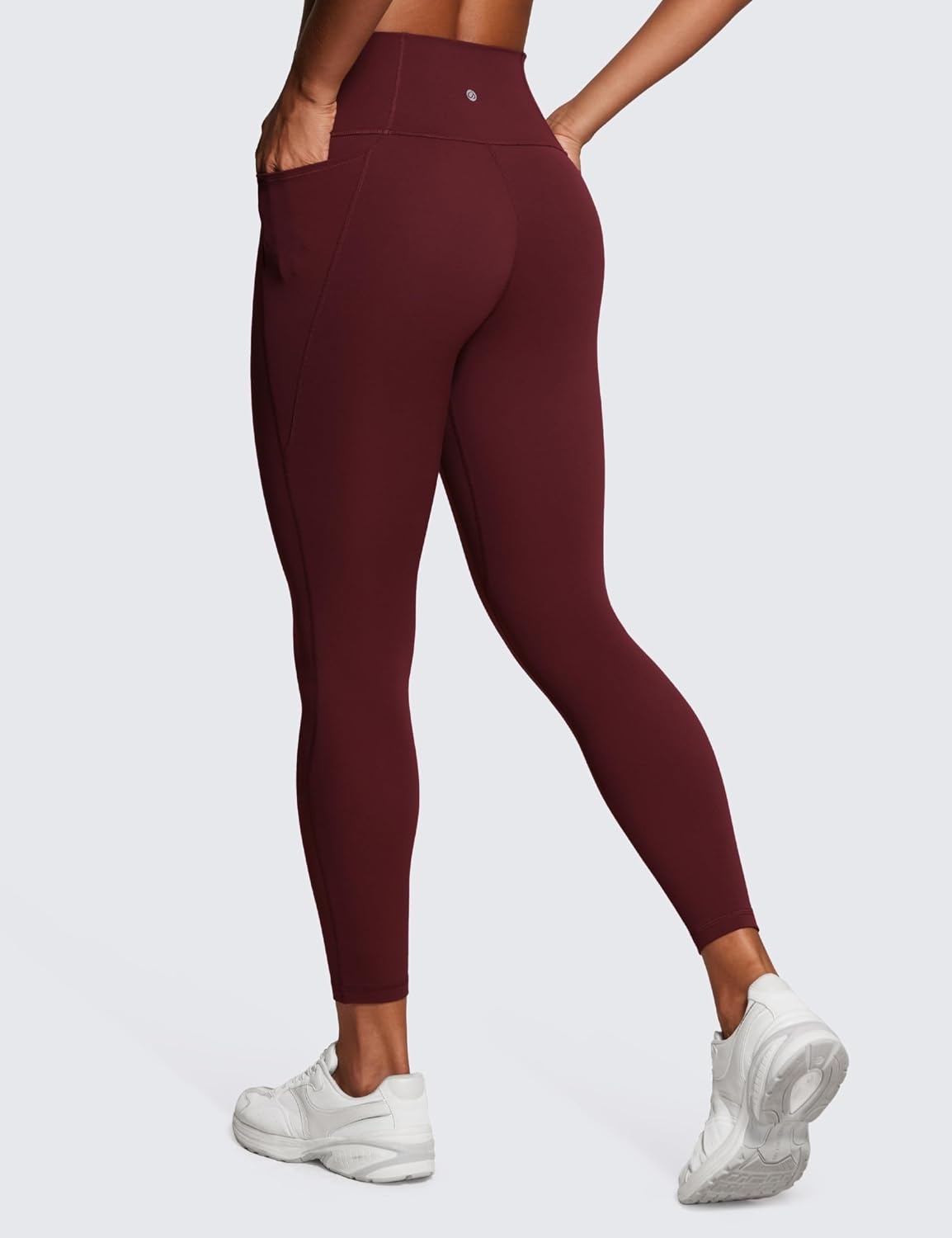 image:imageCRZ YOGA Butterluxe Workout Leggings Pockets 25 High Waisted Gym Womens Yoga Pants Buttery SoftRed Merlot