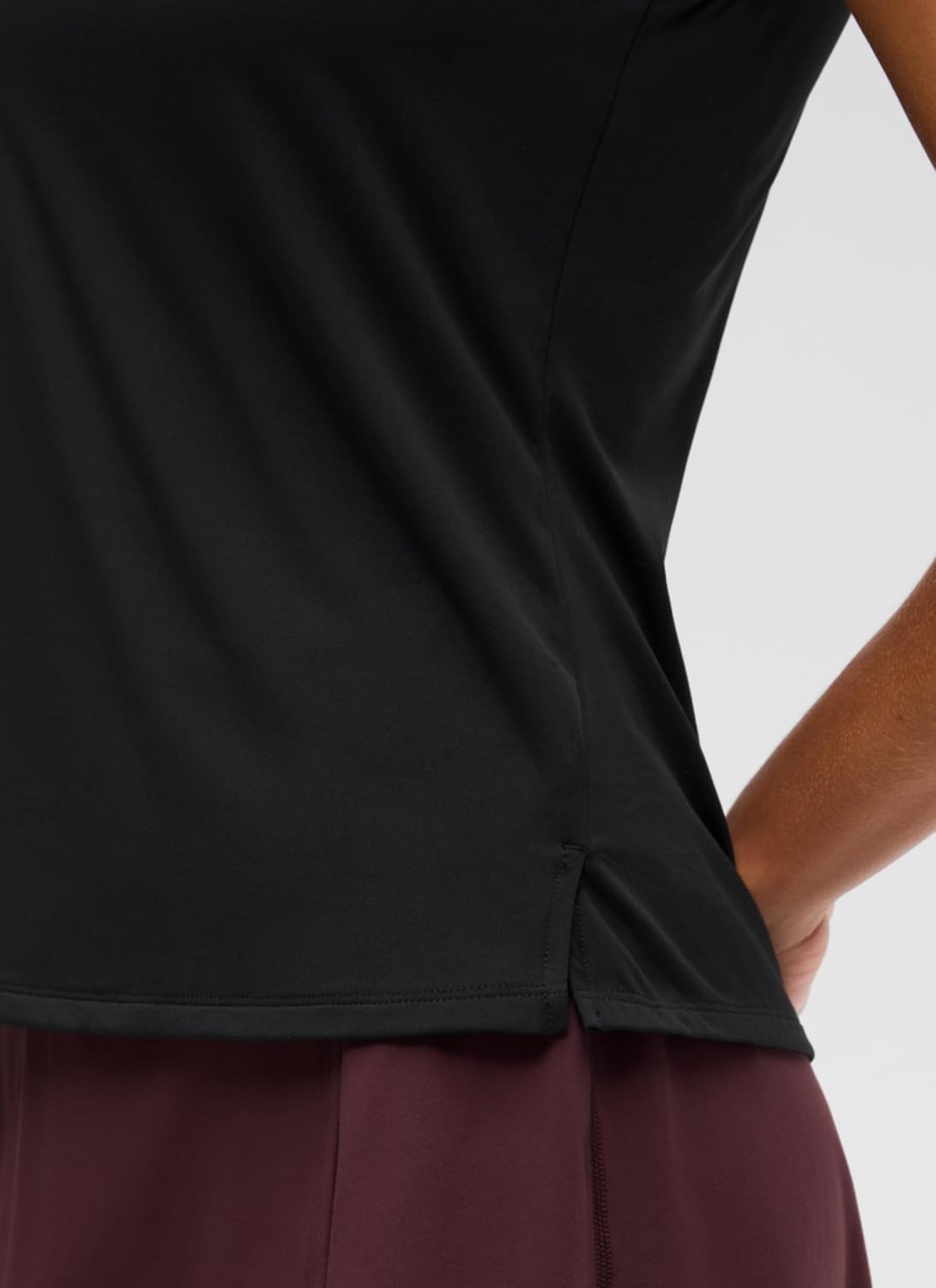 image:imageCRZ YOGA Golf Polo Shirts Sleeveless for Women UPF 50 Sun Protection Tennis Athletic Collared Tanks Lightweight Quick DryBlack