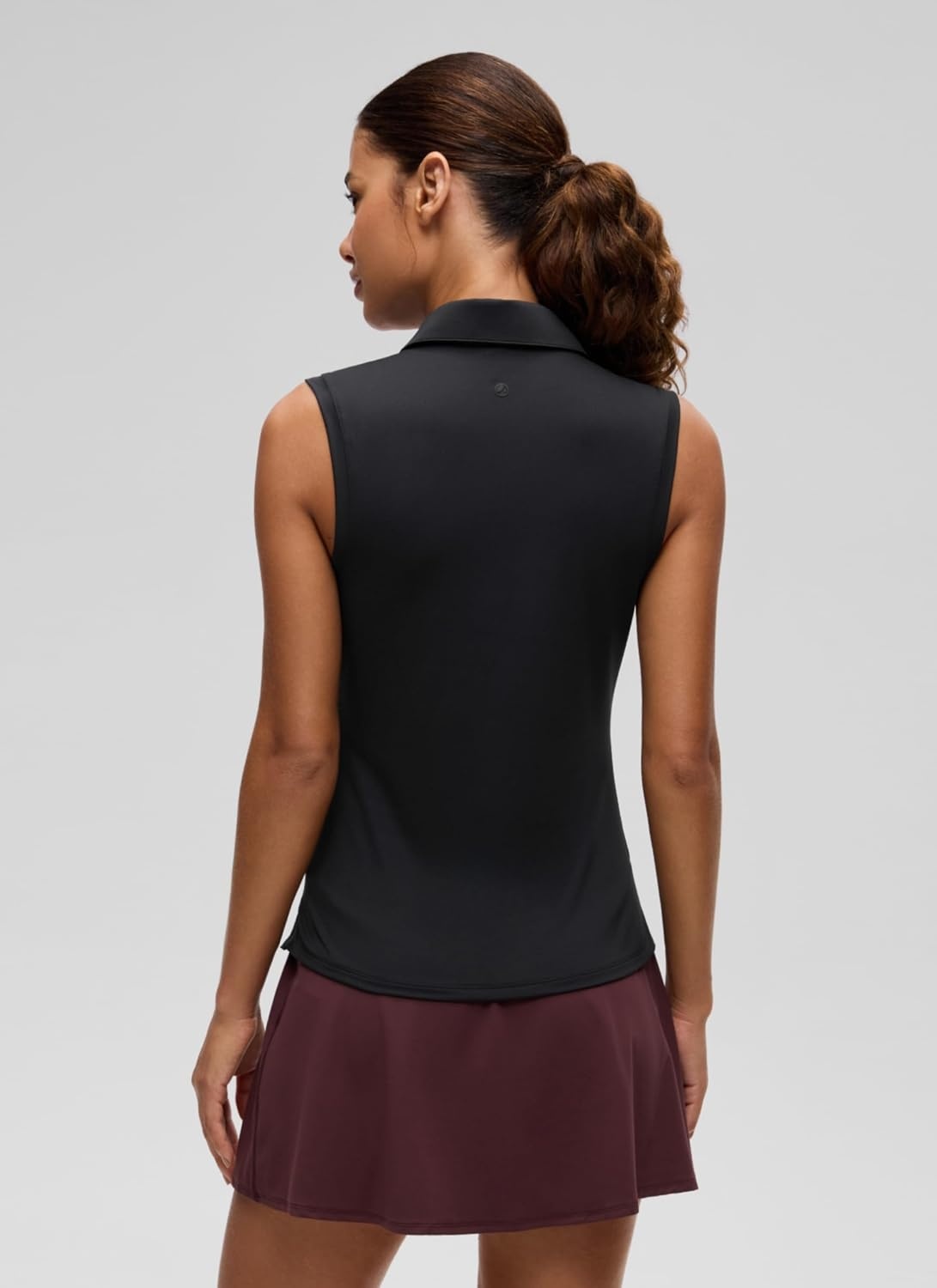 image:imageCRZ YOGA Golf Polo Shirts Sleeveless for Women UPF 50 Sun Protection Tennis Athletic Collared Tanks Lightweight Quick DryBlack
