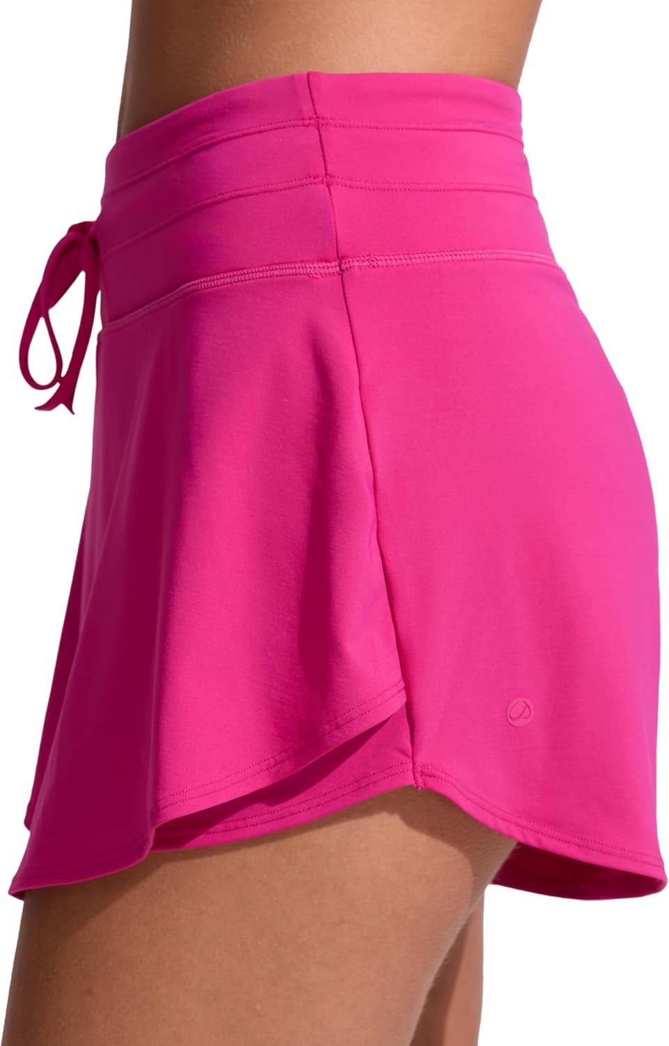 image:imageCRZ YOGA High Waisted Skirty Board Shorts for Women Flowy Overlay Swim Skorts Bathing Suit Bottoms with Brief LinerGranita Pink