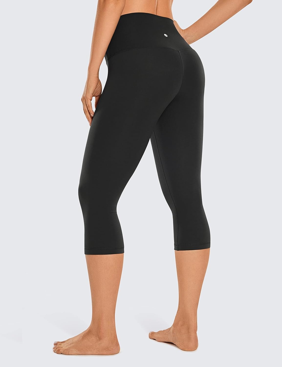 image:imageCRZ YOGA Womens Butterluxe High Waisted Capris Workout Leggings 17 Inches Lounge Buttery Soft Yoga PantsBlack