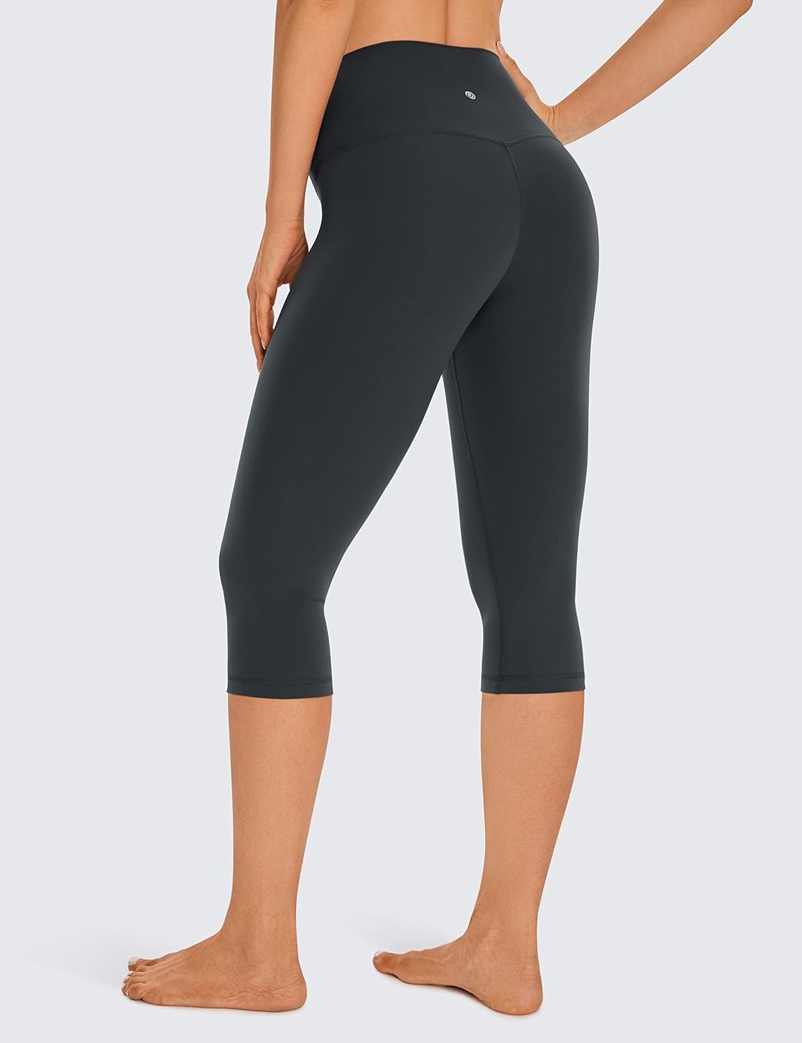 image:imageCRZ YOGA Womens Butterluxe High Waisted Capris Workout Leggings 17 Inches Lounge Buttery Soft Yoga PantsMelanite