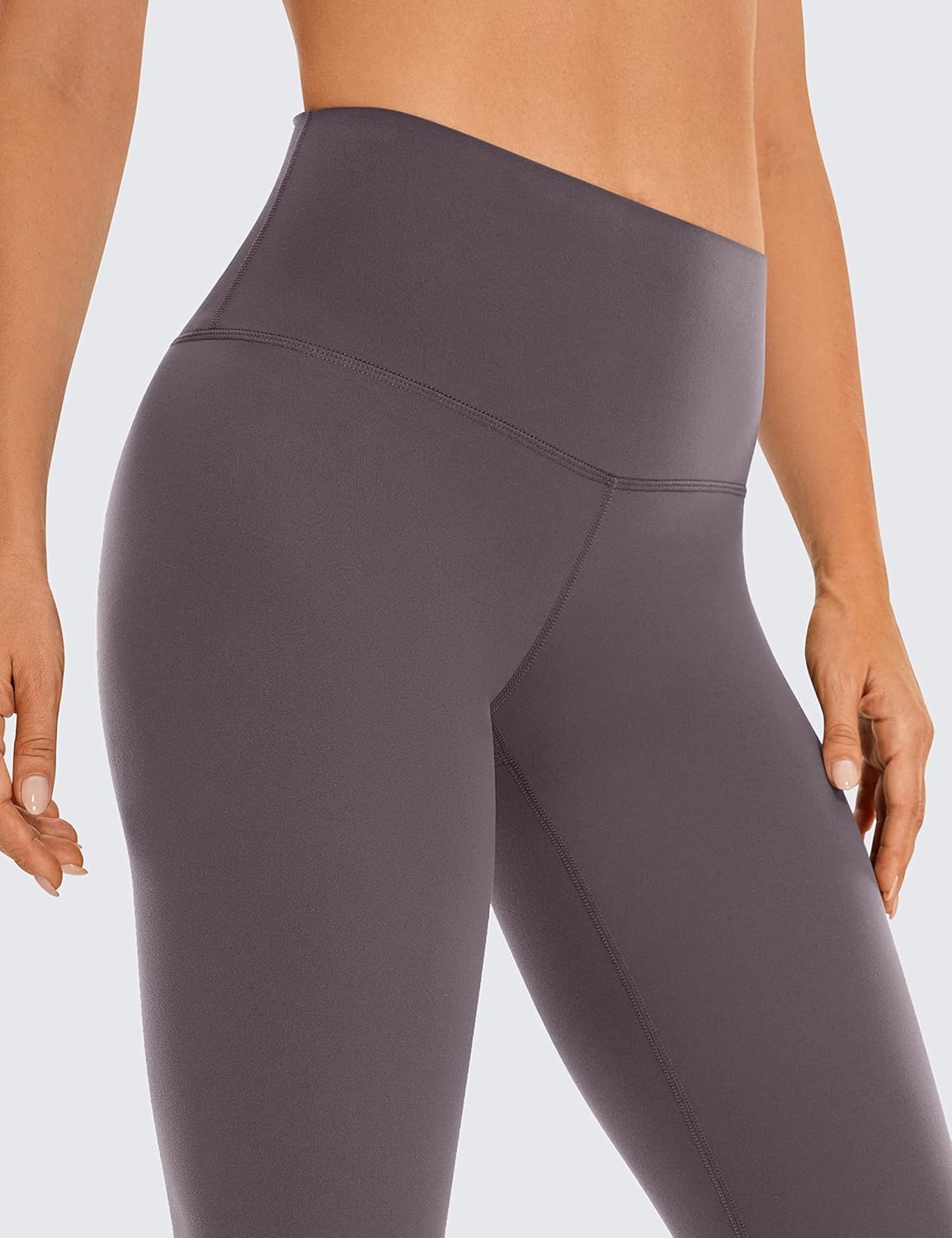 image:imageCRZ YOGA Womens Butterluxe High Waisted Capris Workout Leggings 17 Inches Lounge Buttery Soft Yoga PantsTornado Grey