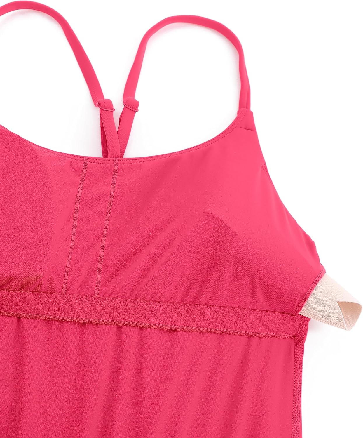 image:imageCRZ YOGA Womens One Piece Swimsuits Modest Swim Dress Tummy Control Adjustable YBack Straps Athletic Bathing Suit SwimwearMagenta