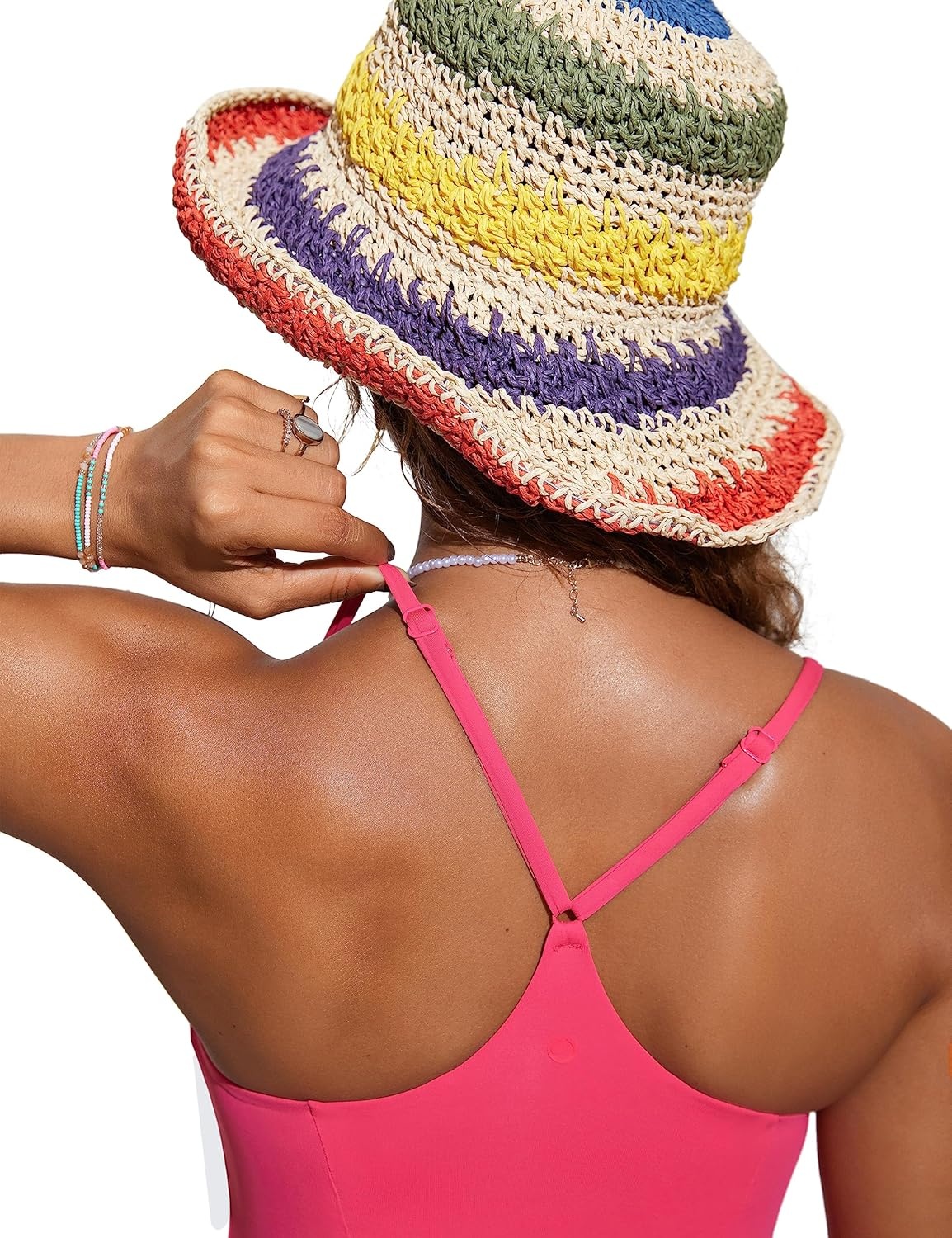 image:imageCRZ YOGA Womens One Piece Swimsuits Modest Swim Dress Tummy Control Adjustable YBack Straps Athletic Bathing Suit SwimwearMagenta