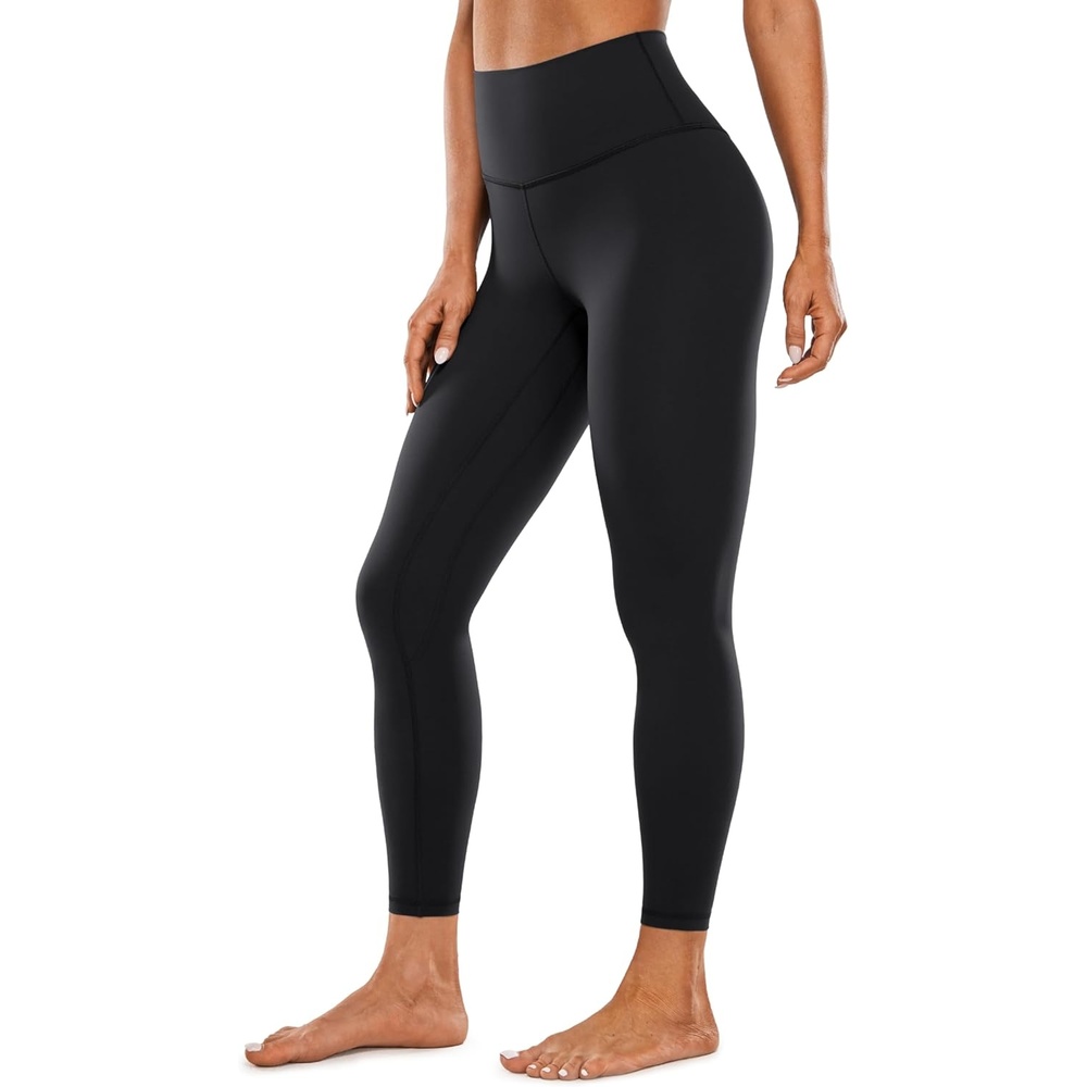 image:imageCRZ YOGA Brushed Naked Feeling Workout Leggings 25 High Waisted Gym Compression Tummy Control Womens Yoga PantsBlack