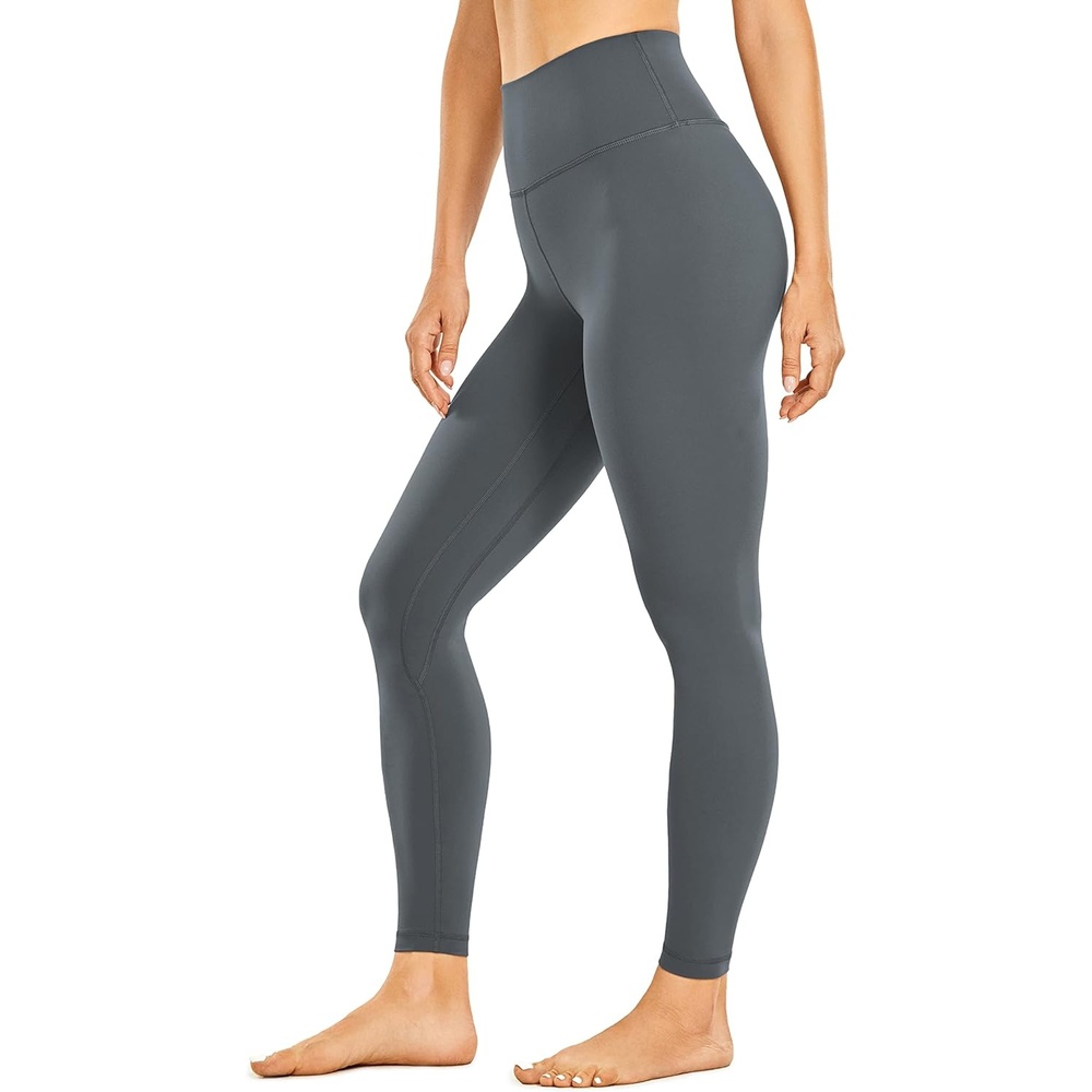 image:imageCRZ YOGA Brushed Naked Feeling Workout Leggings 25 High Waisted Gym Compression Tummy Control Womens Yoga PantsDark Carbon