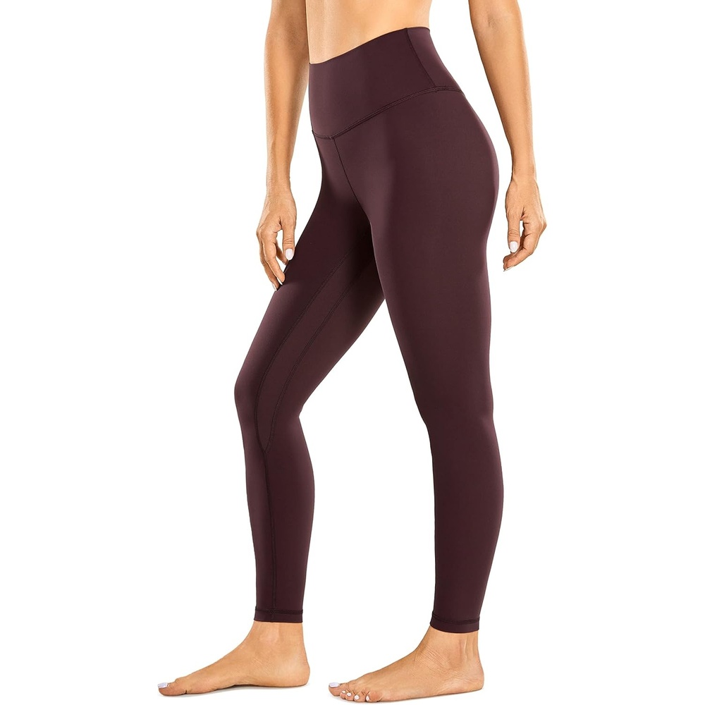 image:imageCRZ YOGA Brushed Naked Feeling Workout Leggings 25 High Waisted Gym Compression Tummy Control Womens Yoga PantsDark Russet