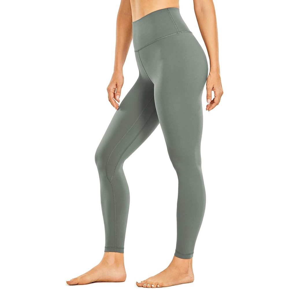 image:imageCRZ YOGA Brushed Naked Feeling Workout Leggings 25 High Waisted Gym Compression Tummy Control Womens Yoga PantsGrey Sage