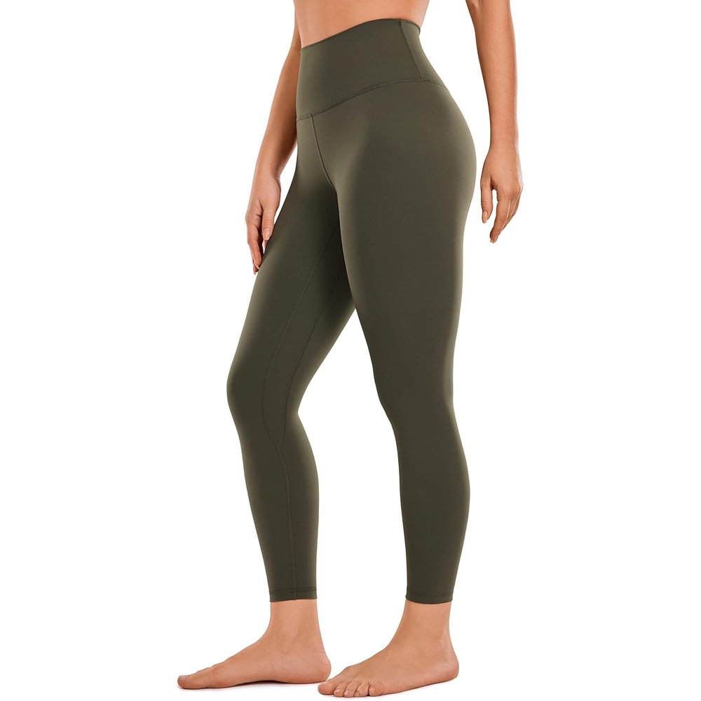 image:imageCRZ YOGA Brushed Naked Feeling Workout Leggings 25 High Waisted Gym Compression Tummy Control Womens Yoga PantsOlive Green