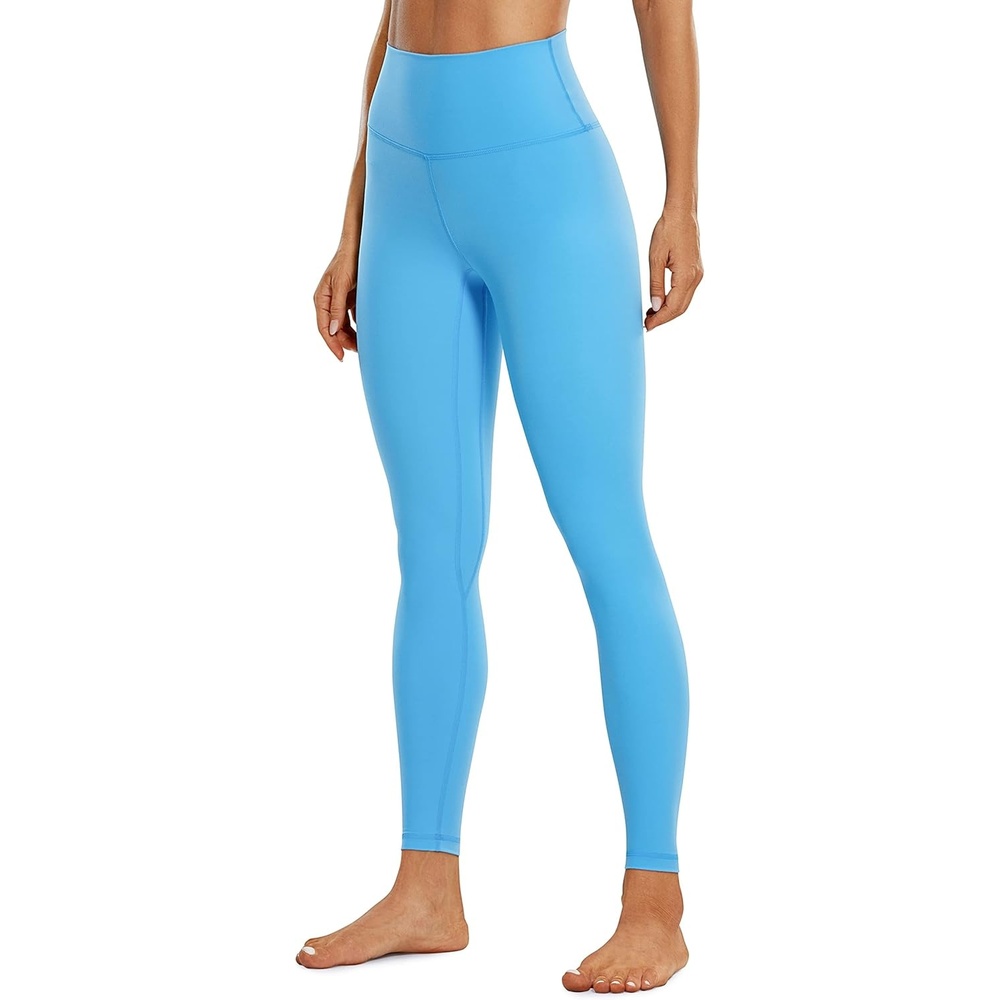 image:imageCRZ YOGA Brushed Naked Feeling Workout Leggings 25 High Waisted Gym Compression Tummy Control Womens Yoga PantsSerenity Blue