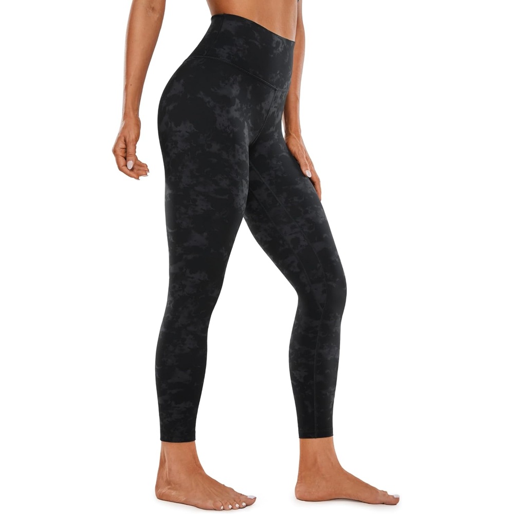 image:imageCRZ YOGA Brushed Naked Feeling Workout Leggings 25 High Waisted Gym Compression Tummy Control Womens Yoga PantsTie Dye Smoke Ink