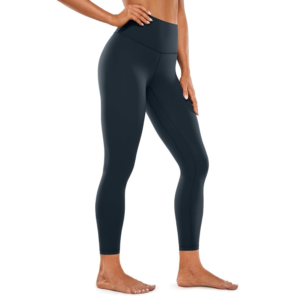 image:imageCRZ YOGA Brushed Naked Feeling Workout Leggings 25 High Waisted Gym Compression Tummy Control Womens Yoga PantsTrue Navy