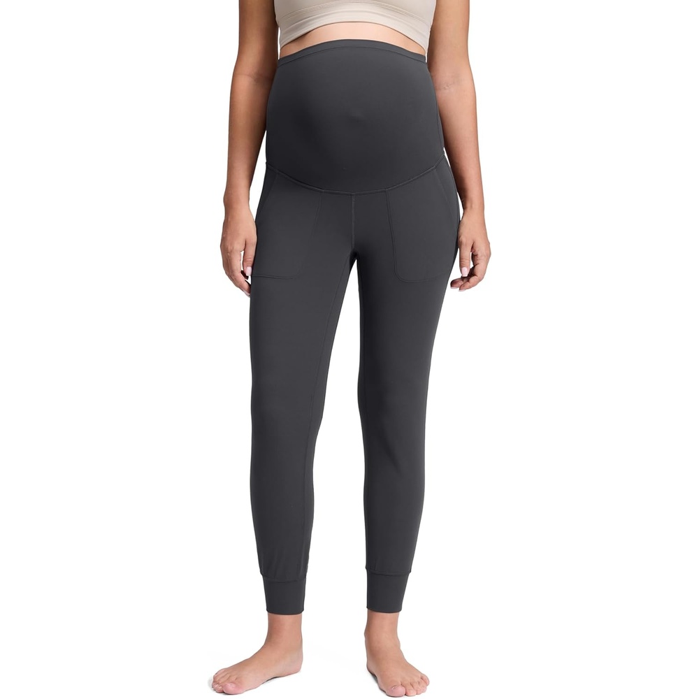 image:imageCRZ YOGA Butterluxe Maternity Joggers Pockets 27 Workout Active Yoga Pregnancy Womens Pants Over The Belly SoftMysterious Grey