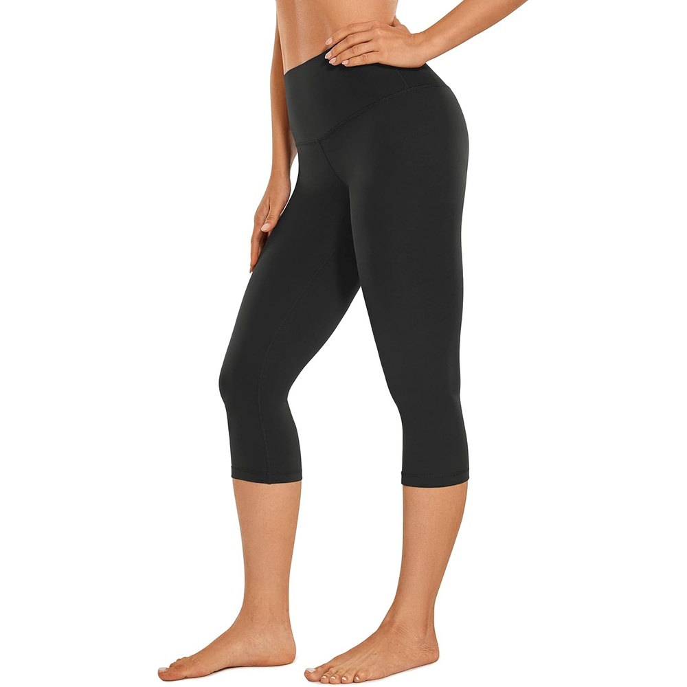 image:imageCRZ YOGA Womens Butterluxe High Waisted Capris Workout Leggings 17 Inches Lounge Buttery Soft Yoga PantsBlack