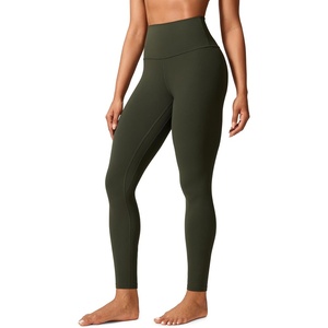 CRZ YOGA Butterlift Workout Leggings 28″ – High Waisted Pilates Gym Athletic Womens Yoga Pants Buttery Soft(Olive Green)