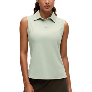 CRZ YOGA Golf Polo Shirts Sleeveless for Women UPF 50+ – Sun Protection Tennis Athletic Collared Tanks Lightweight Quick Dry(Jade Grey)