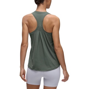 CRZ YOGA Womens Racerback Yoga Tank Tops High Crewneck Soft Casual Workout Sleeveless Flowy Shirts(Grey Sage)